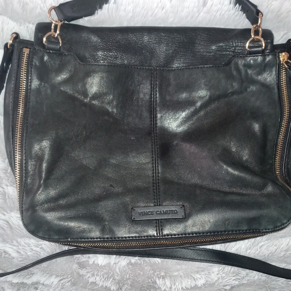 Black leather purse